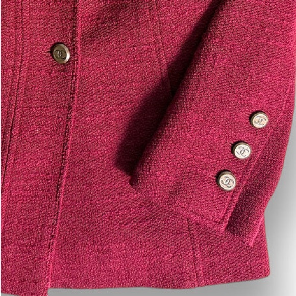 Chanel Burgundy Blazer Jacket - Picture 5 of 16